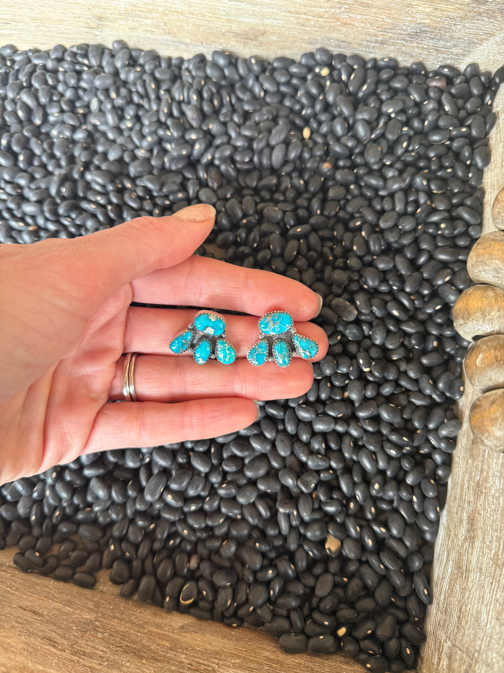 White Water Cluster Studs Earrings
