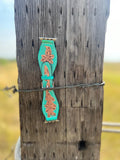 Turquoise leather watch band
