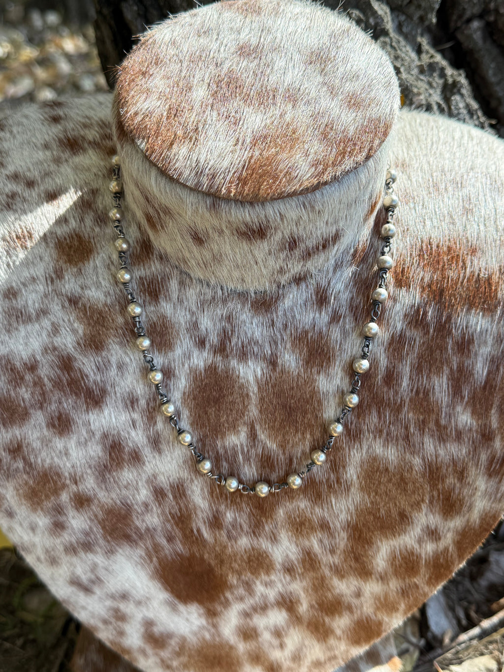 Rosary Sterling Pearl Necklace