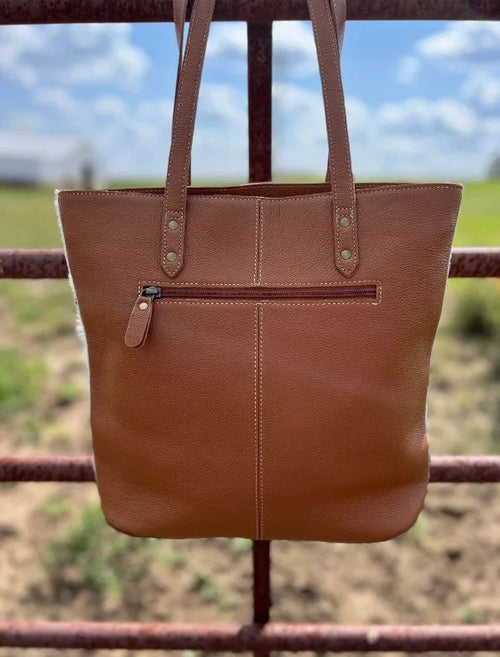 Cowhide Buckle Purse