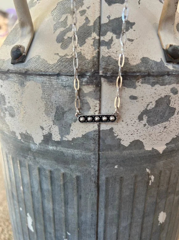 Dainty Concho Bar Necklace