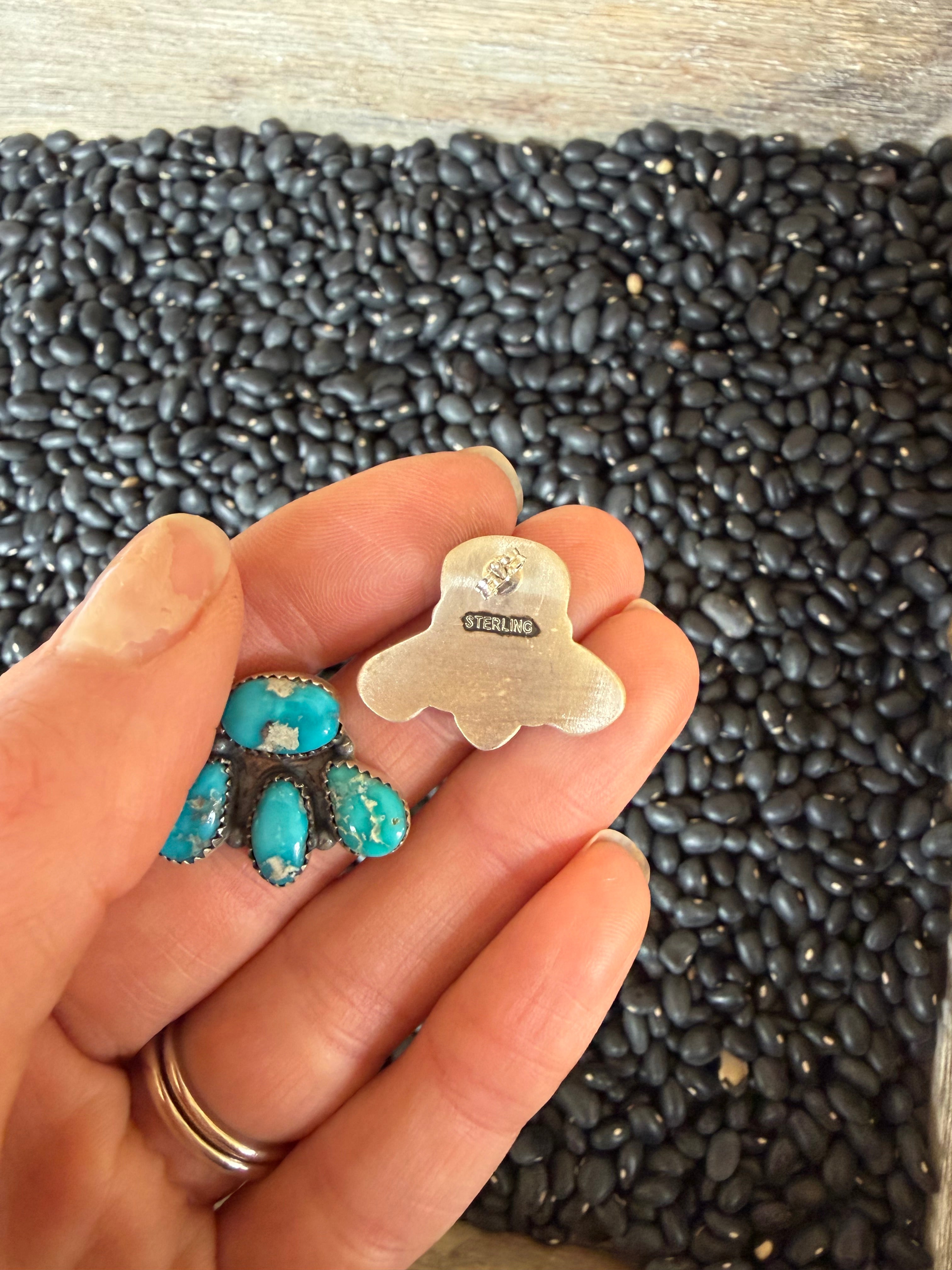 White Water Cluster Studs Earrings