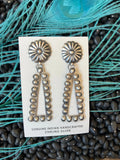Sterling Silver Concho Dangle Earrings