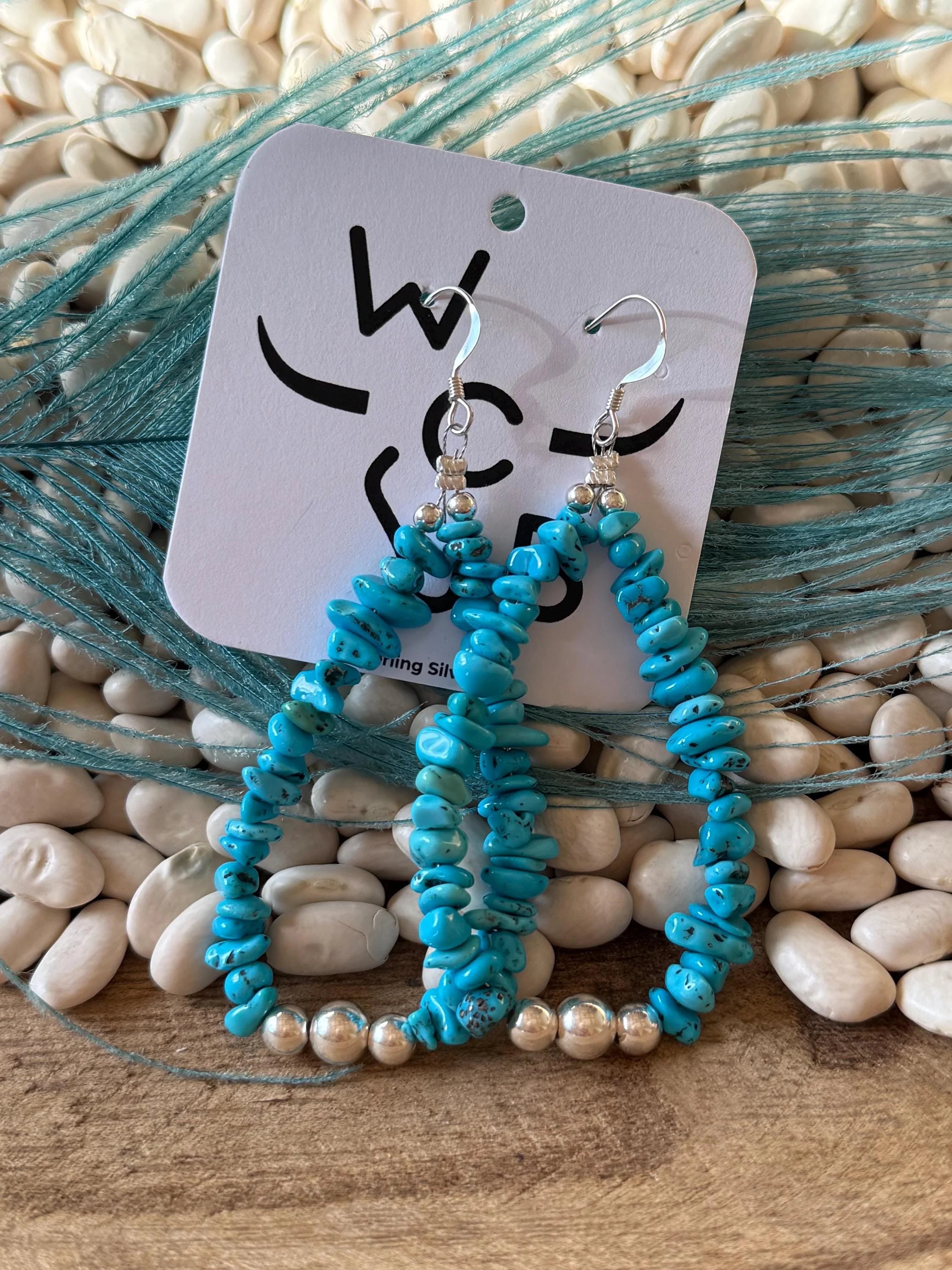 Turquoise Chip Earrings