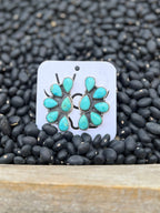 Kingman half cluster earrings