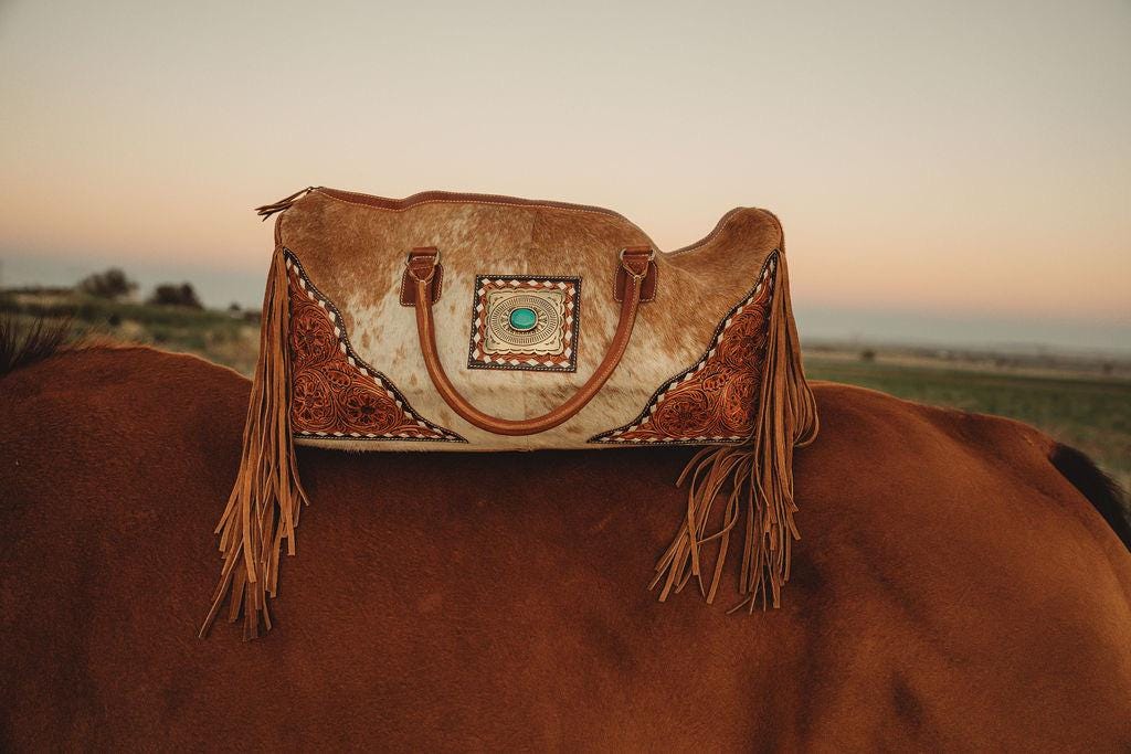 Concho Cowhide Duffel Bag