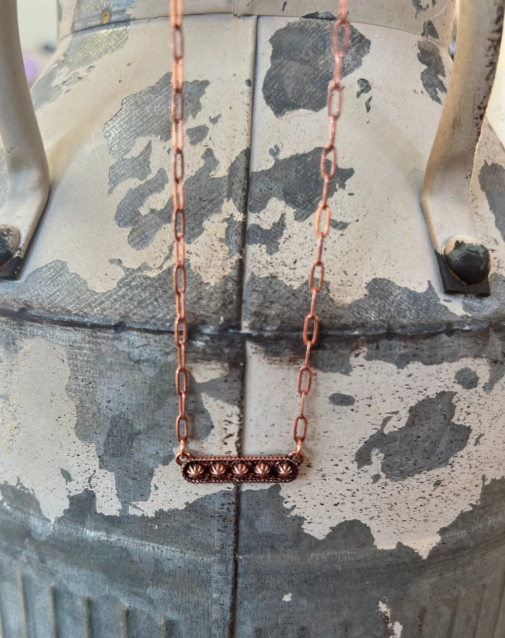 Dainty Concho Bar Necklace