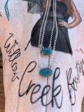 Dainty Turquoise Bar Necklace