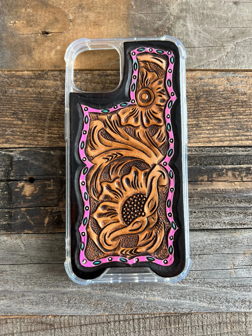 Leather Flower Phone Case
