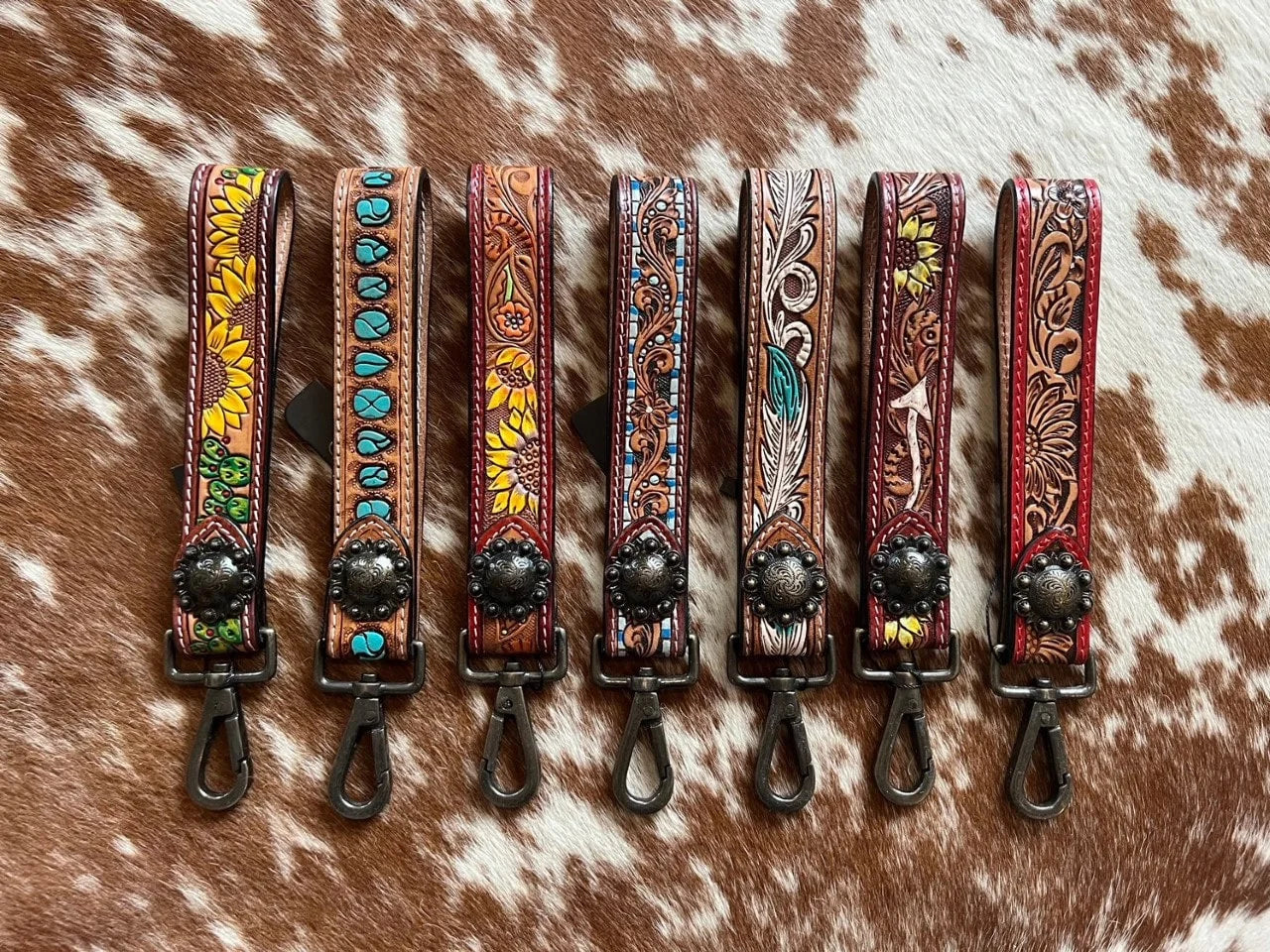 Tooled wristlet keychains