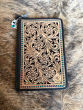 Travel leather jewelry organizer