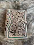 Tooled leather bible cover