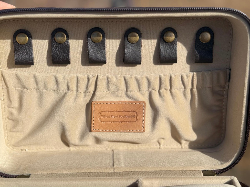 Tooled leather jewelry box