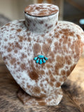 Turquoise half cluster necklace