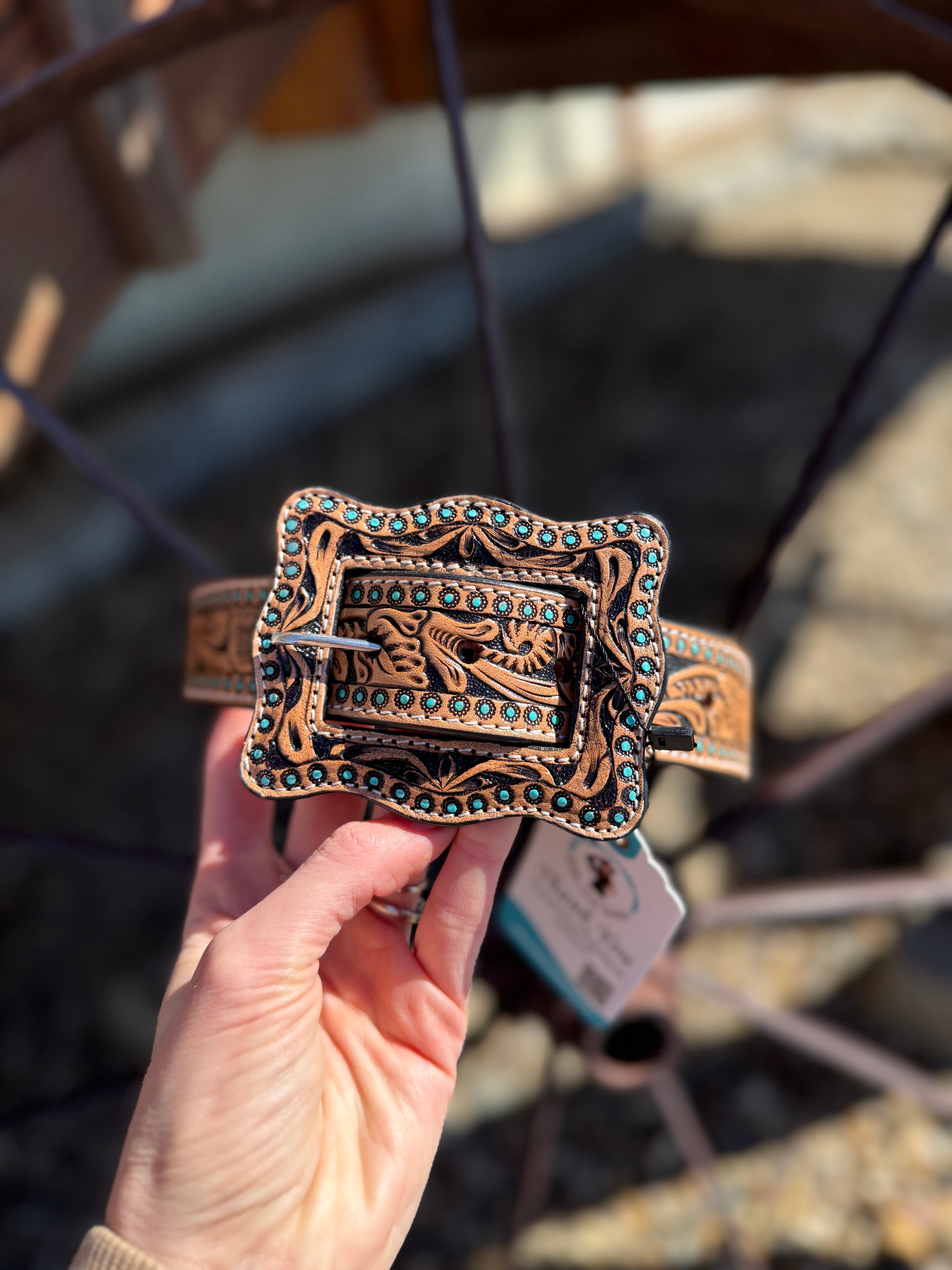 Dotted Leather Belt