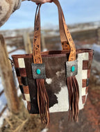 Cowhide Concho Purse