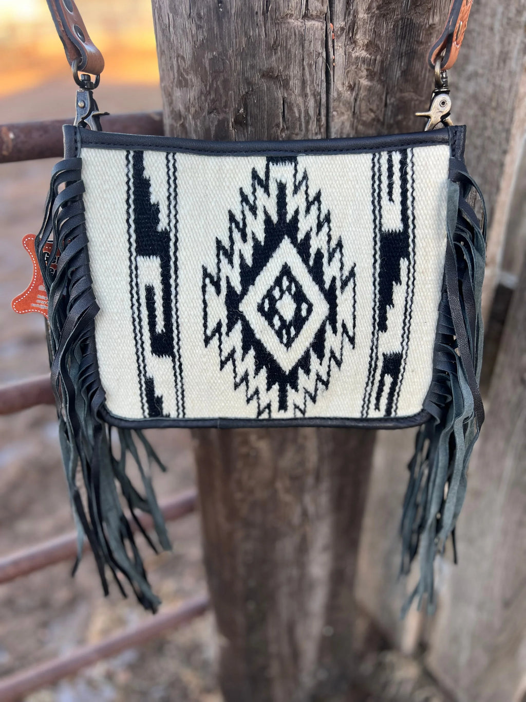 Black & White Aztec Crossbody