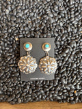 Turquoise Concho Dangle Earrings