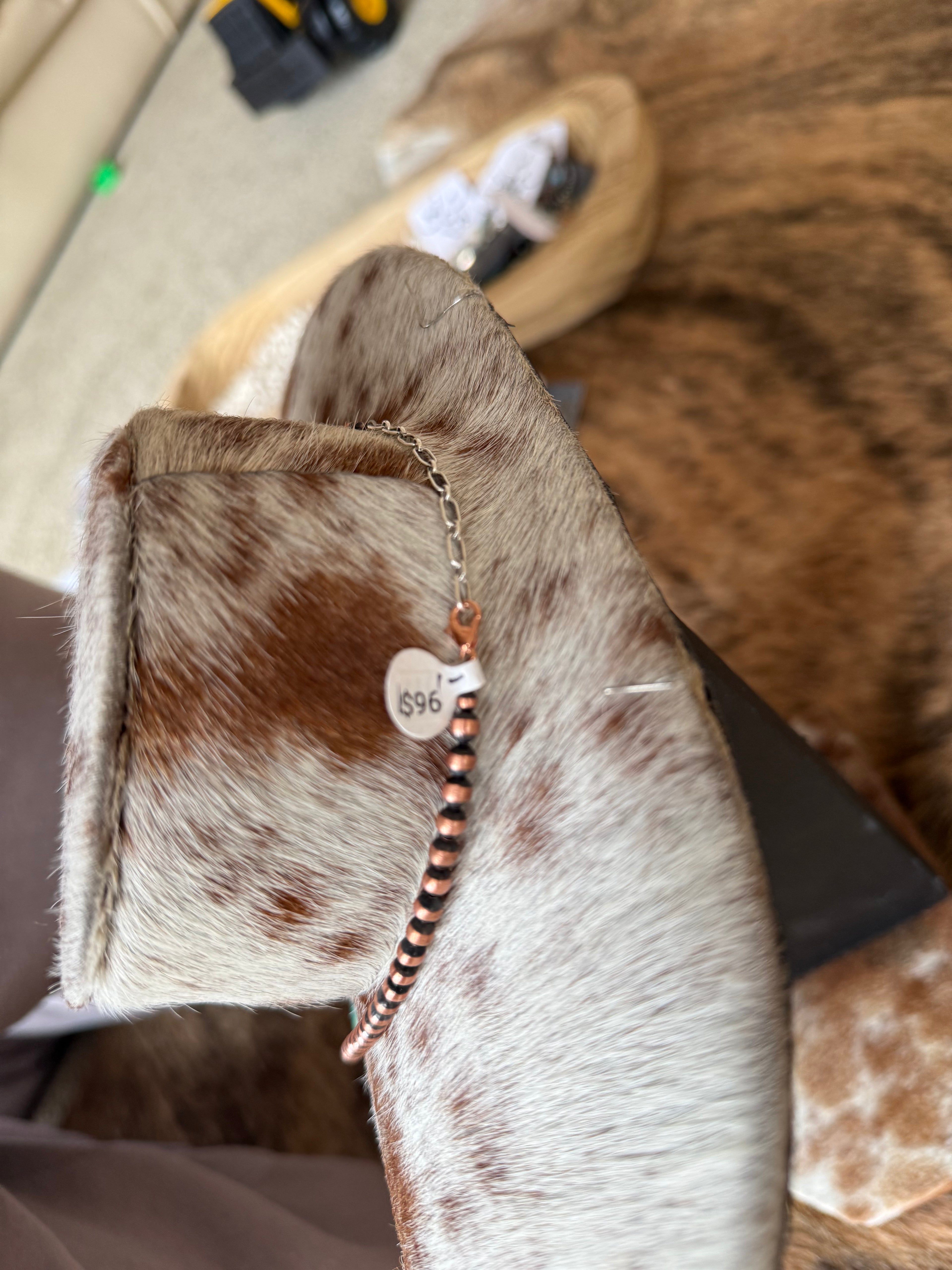 Beaded Copper Necklace With Turquoise