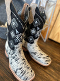 Cowhide Aztec Cowboy Boots
