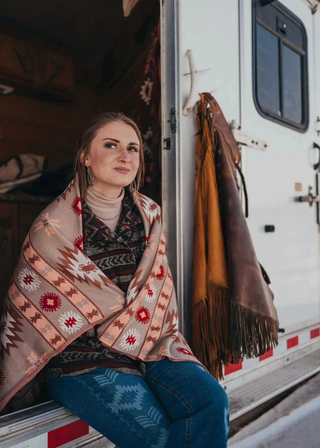 Aztec Cotton Throw Blanket