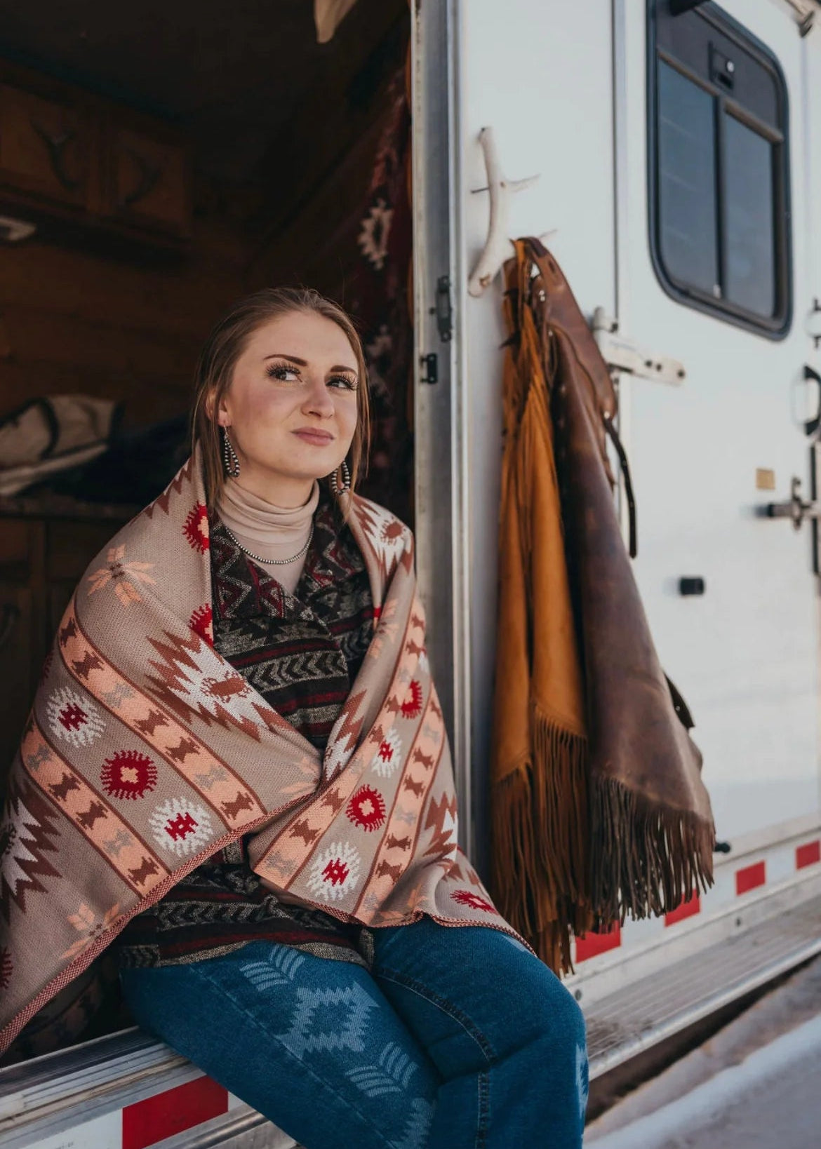 Aztec Cotton Throw Blanket