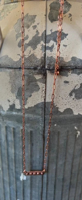 Dainty Concho Bar Necklace