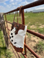 Cowhide Buckle Purse