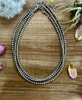 Silver Plated Pearl Choker Necklace