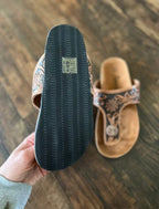 Concho Tooled Leather Sandals