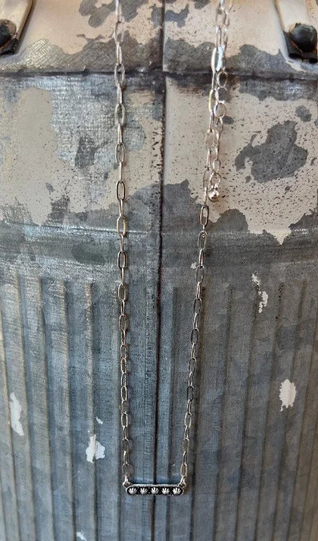 Dainty Concho Bar Necklace