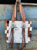 Cowhide Concho Purse