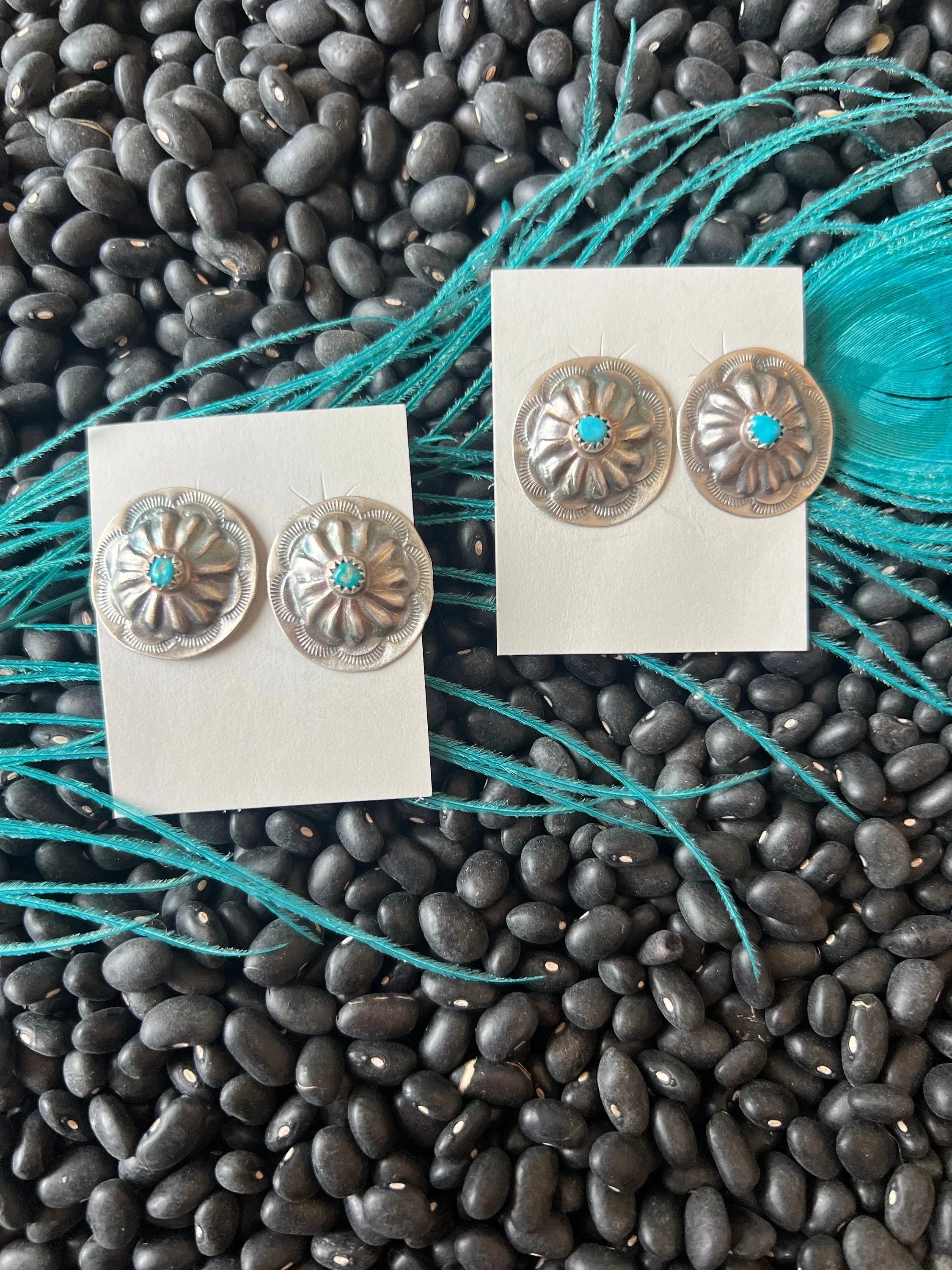 Sterling silver concho studs