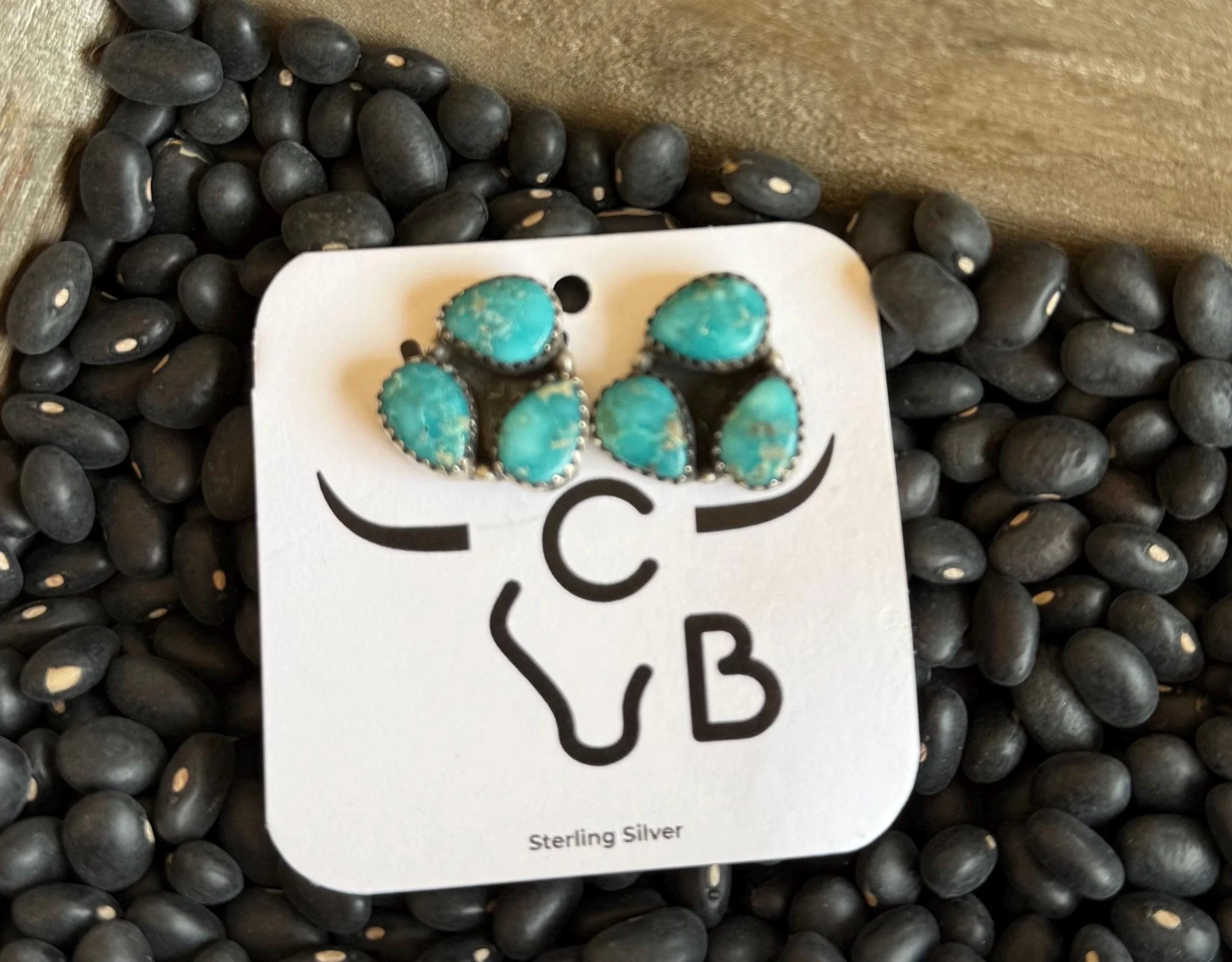 Turquoise Cluster Earrings