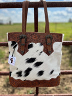 Cowhide Buckle Purse