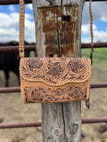 Tooled Sunflower Crossbody