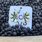Palomino flower half cluster stud earrings