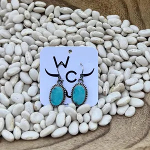 Kingman oval dangles earrings