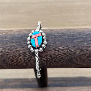 Twist turquoise cuff