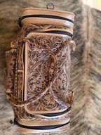 Tooled Leather Duffel Bag