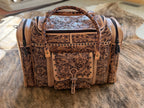 Tooled Leather Duffel Bag