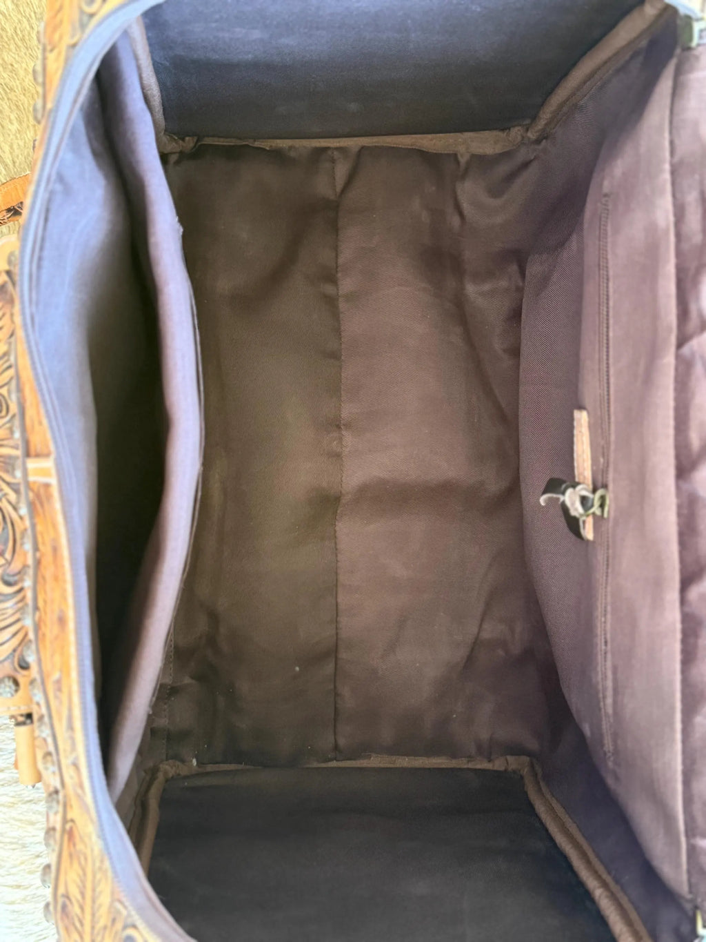 Tooled Leather Duffel Bag
