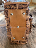 Tooled Leather Duffel Bag