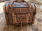 Tooled Leather Duffel Bag