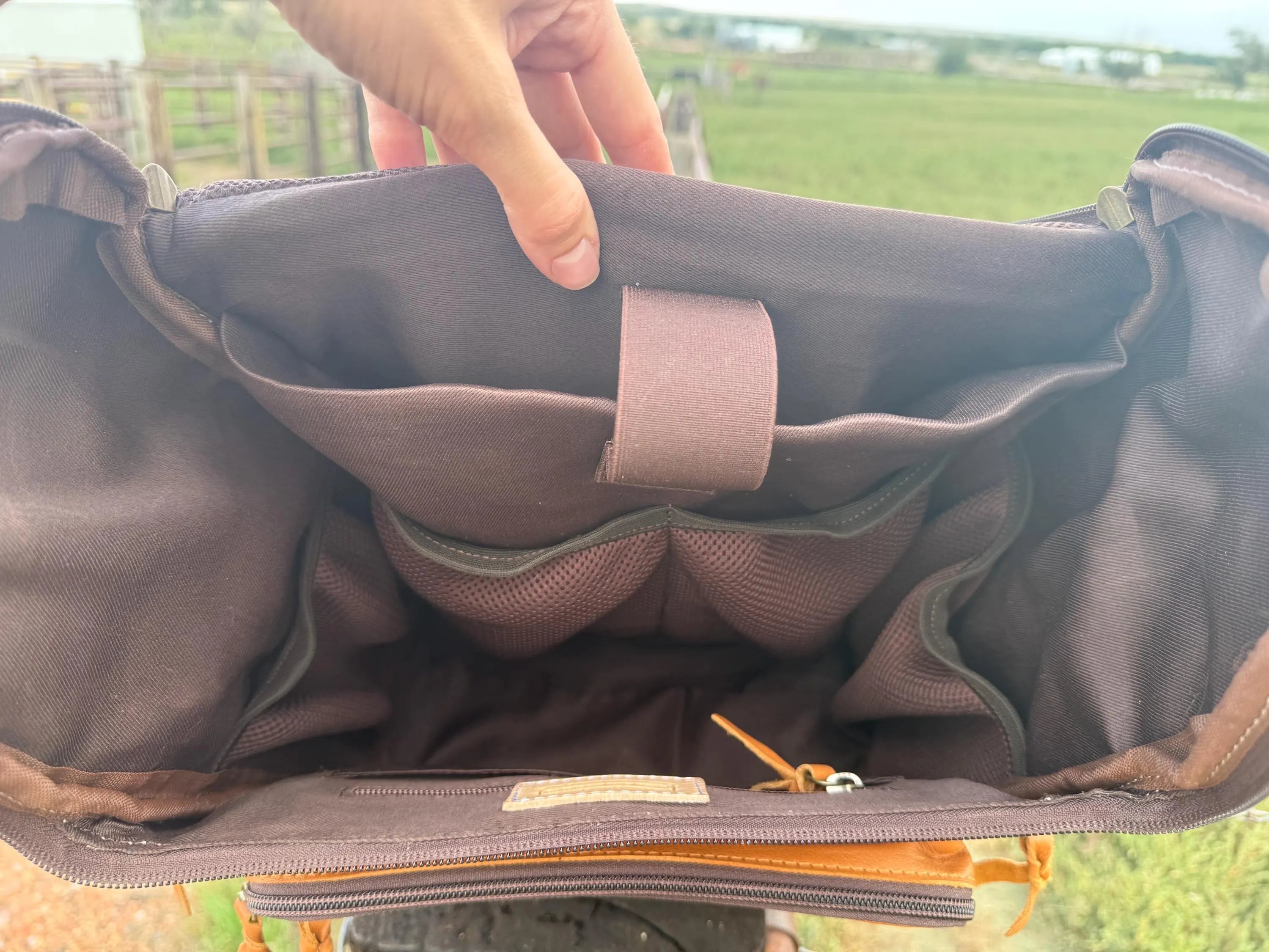 Leather Tooled Diaper Bag Backpack