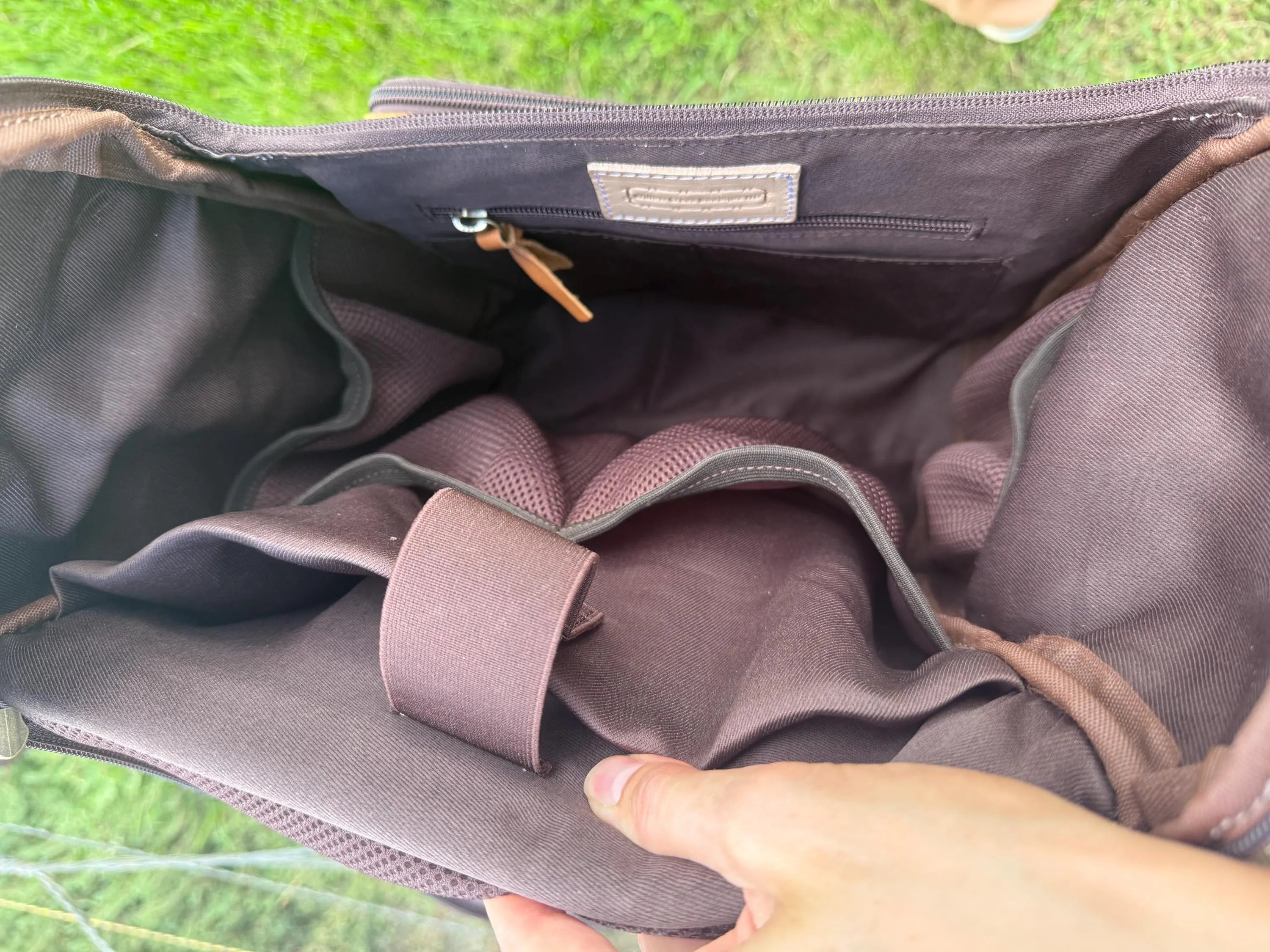 Leather Tooled Diaper Bag Backpack
